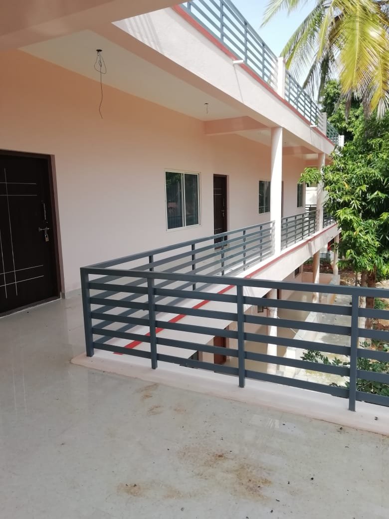 Walkways overlooking the college courtyard